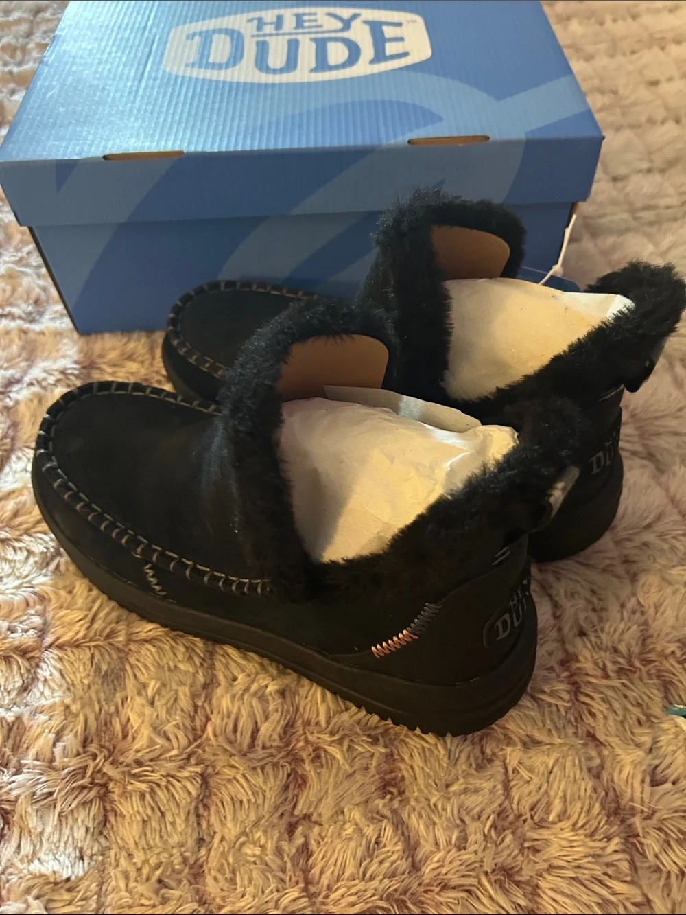 Hey Dude black suede
